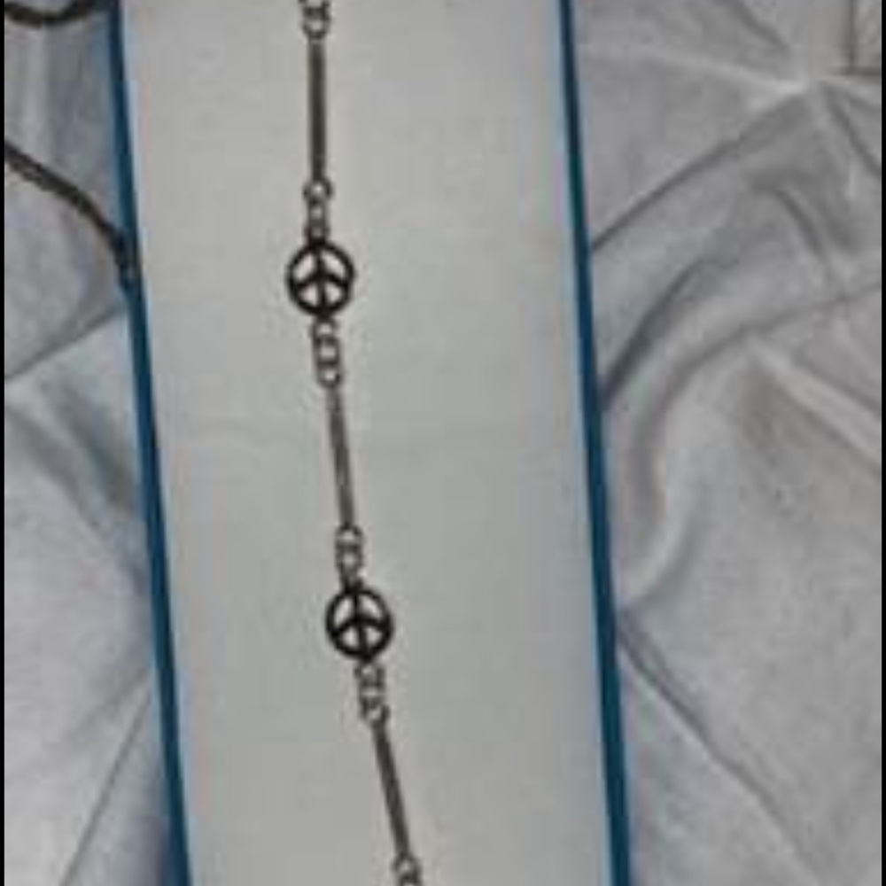 Peace Sign Anklet